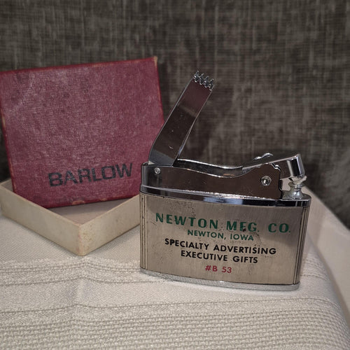 Barlow pocket lighter with enamal graphic for NEWTOWN'S 60th ANNIVERSARY